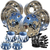 Alcoa 22.5 Wheels w/ 8 to 10 lug Adapter Kit (Ford F350 DRW 1984-1997)
